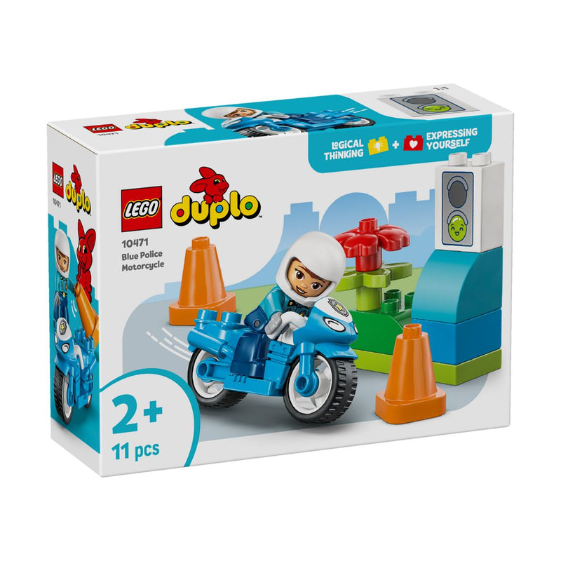 Đồ Chơi Lắp Ráp Xe Mô Tô Cảnh Sát Xanh Dương LEGO DUPLO 10471 (11 chi tiết) - ảnh 3