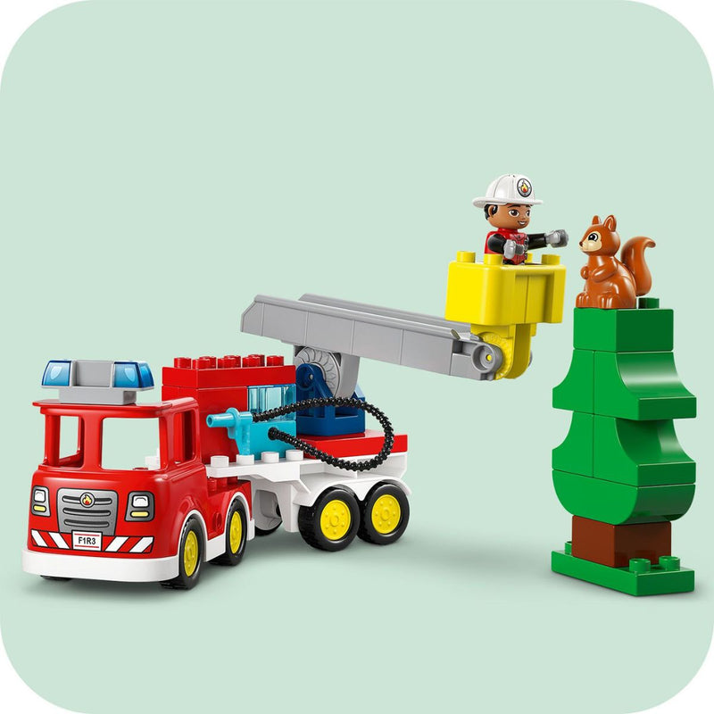 Đồ Chơi Lắp Ráp Xe Cứu Hỏa Kèm Vòi Phun Nước Và Lính Cứu Hỏa LEGO DUPLO 10473 (28 chi tiết) - ảnh 6