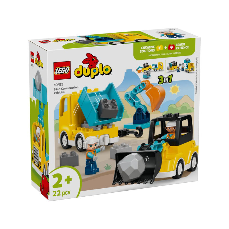Đồ Chơi Lắp Ráp 3 Trong 1: Xe Công Trình LEGO DUPLO 10475 (22 chi tiết) - ảnh 4