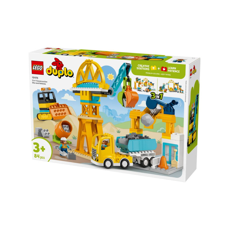 Đồ Chơi Lắp Ráp 3 Trong 1: Công Trường & Xe Công Trình LEGO DUPLO 10476 (84 chi tiết) - ảnh 3