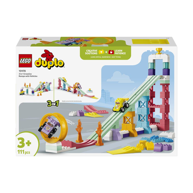 Đồ Chơi Lắp Ráp Bộ Đường Đua Với Phương Tiện 3 Trong 1 LEGO DUPLO 10478 (111 chi tiết)