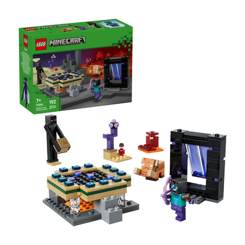 Đồ Chơi Lắp Ráp Hành Trình Qua Cổng Nether & End LEGO MINECRAFT 21584 (192 chi tiết)