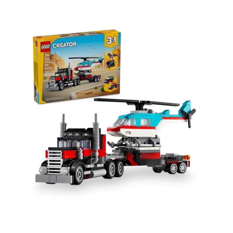 Đồ chơi lắp ráp Xe tải vận chuyển trực thăng LEGO CREATOR 31146 (270 chi tiết)