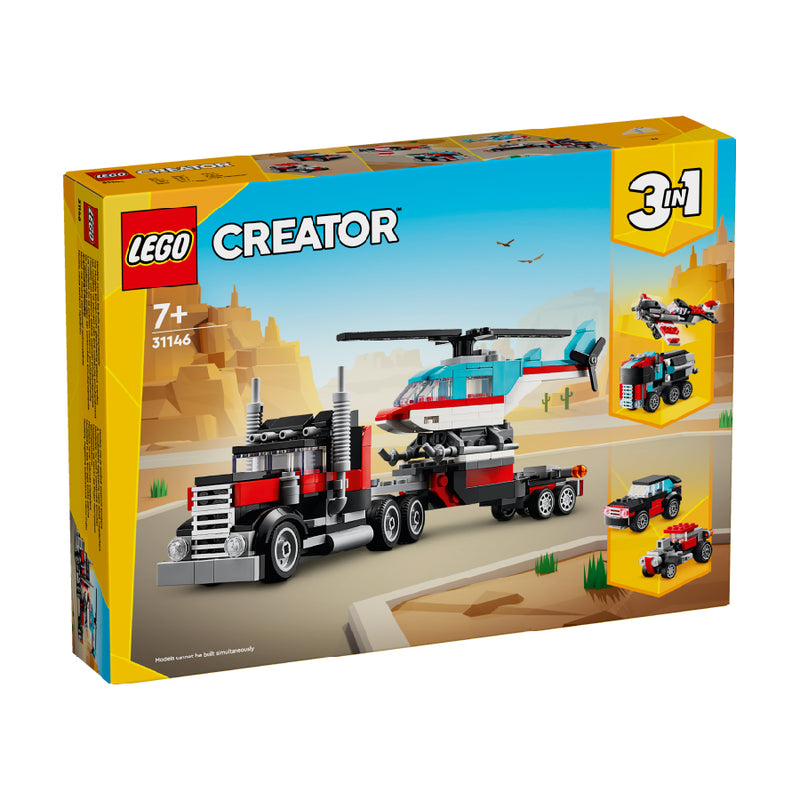 Đồ chơi lắp ráp Xe tải vận chuyển trực thăng LEGO CREATOR 31146 (270 chi tiết) - ảnh 2