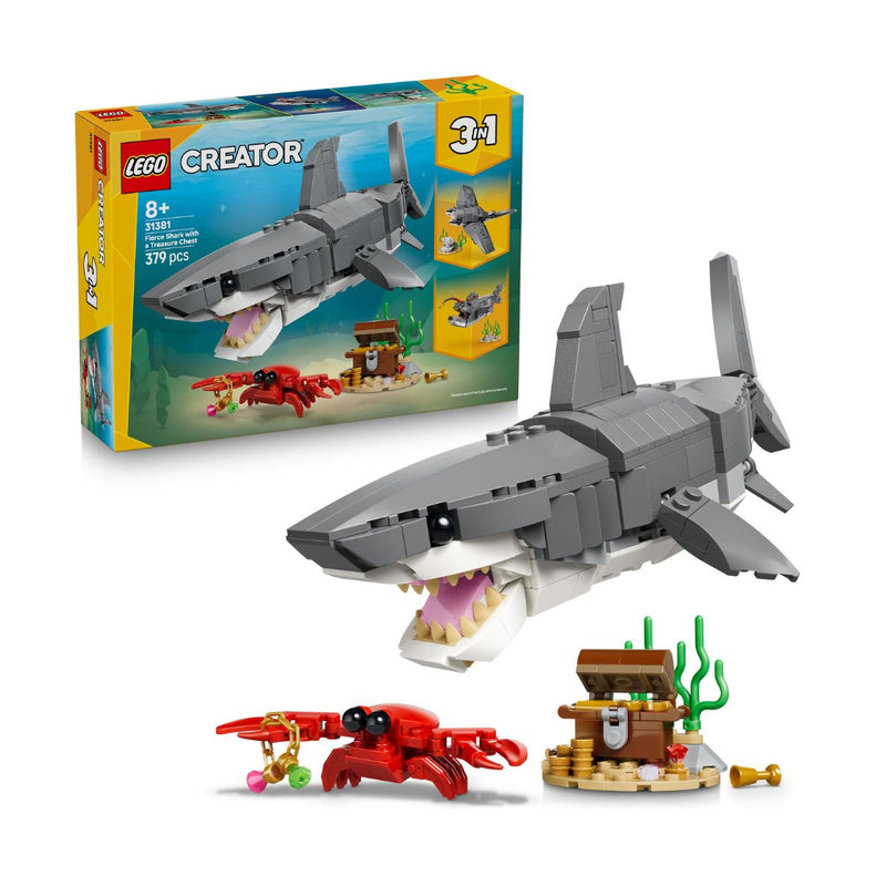 Đồ Chơi Lắp Ráp Cá Mập Đại Dương Và Rương Kho Báu LEGO CREATOR 31381