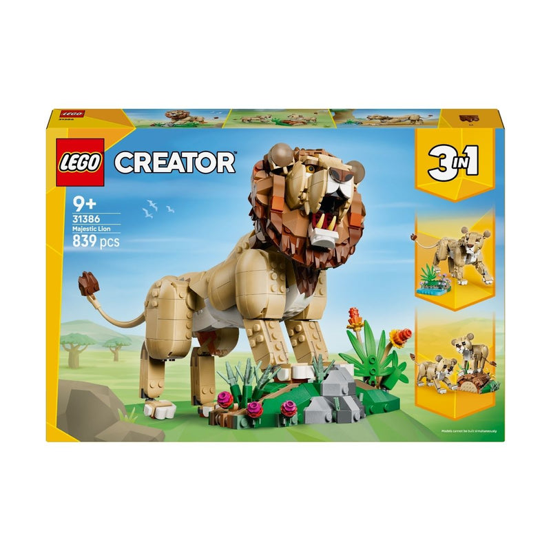 Đồ Chơi Lắp Ráp Động Vật Hoang Dã: Sư Tử Oai Phong LEGO CREATOR 31386 (839 chi tiết) - ảnh 2