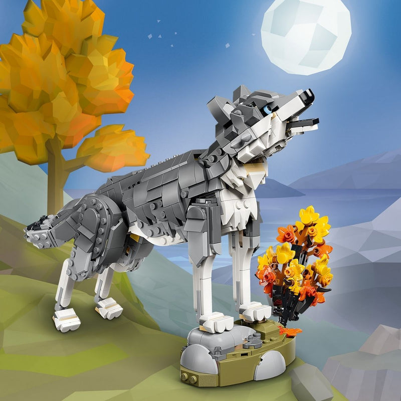 Đồ Chơi Lắp Ráp Động Vật Rừng Xanh: Sói Xám LEGO CREATOR 31393 (657 chi tiết) - ảnh 5