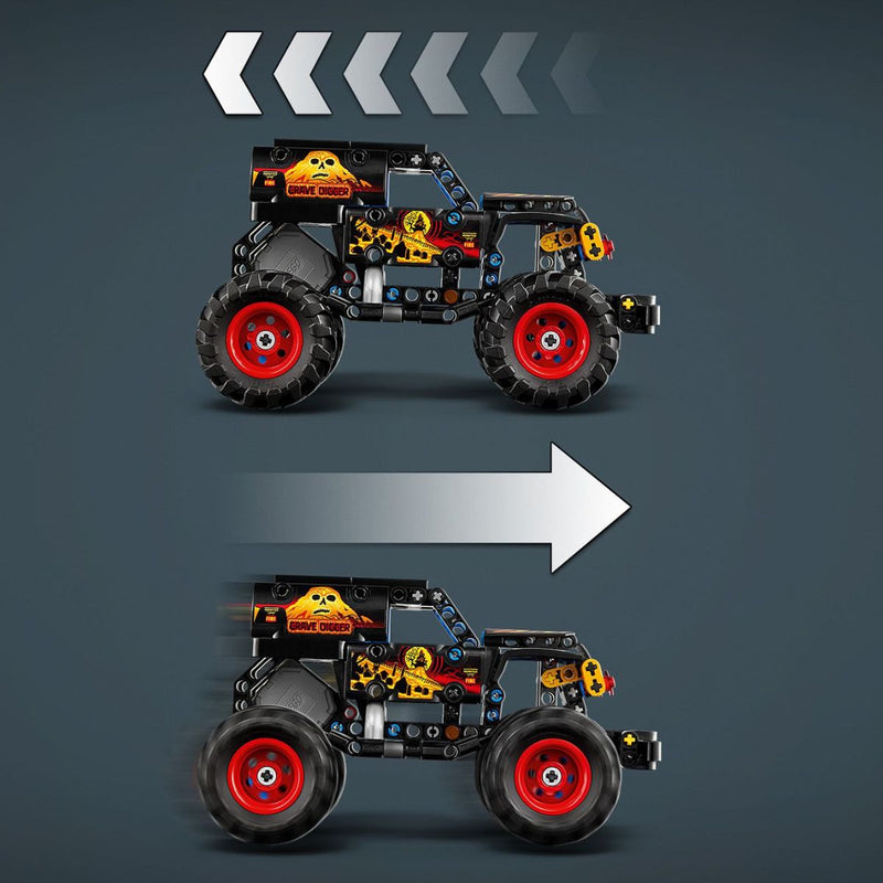 Đồ Chơi Lắp Ráp Monster Jam™ Grave Digger™ Lửa Và Băng LEGO TECHNIC 42219 - ảnh 6