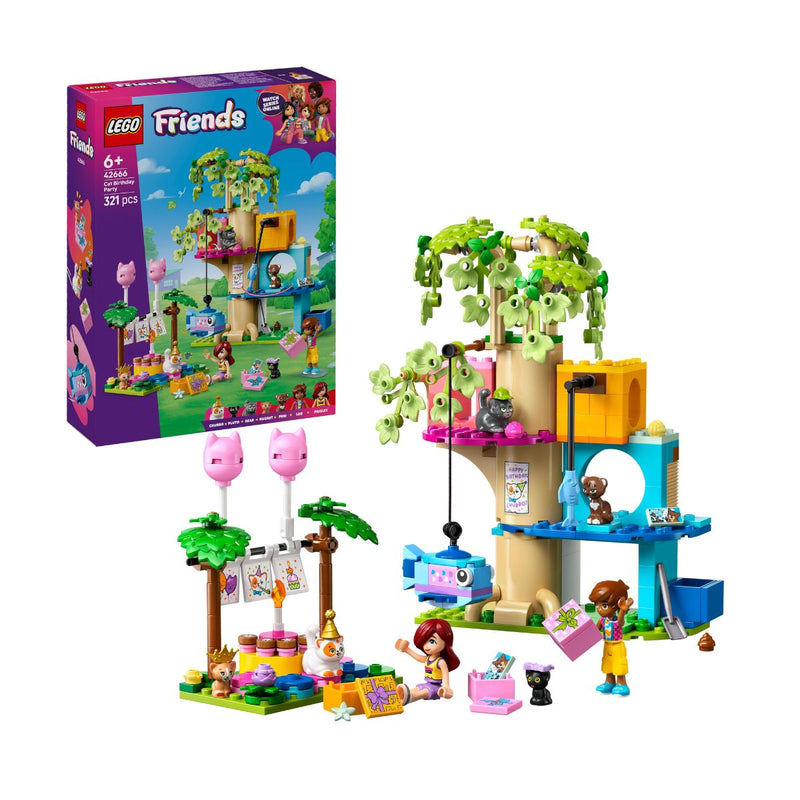 Đồ Chơi Lắp Ráp Nhà Cây Và Bữa Tiệc Sinh Nhật Mèo Con LEGO FRIENDS 42666 (321 chi tiết)