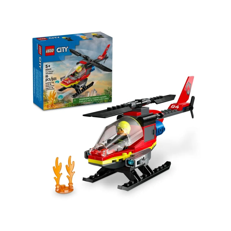 Đồ chơi lắp ráp Trực thăng cứu hỏa LEGO CITY 60411 (85 chi tiết)