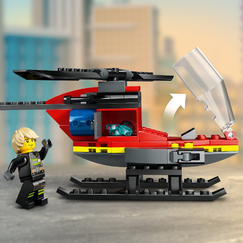 Đồ chơi lắp ráp Trực thăng cứu hỏa LEGO CITY 60411 (85 chi tiết) - ảnh 4