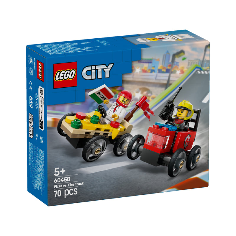 Đồ Chơi Lắp Ráp Bộ Đôi Xe Bán Pizza Vs Xe Cứu Hỏa Chuyên Dụng LEGO CITY 60458 (70 chi tiết) - ảnh 2