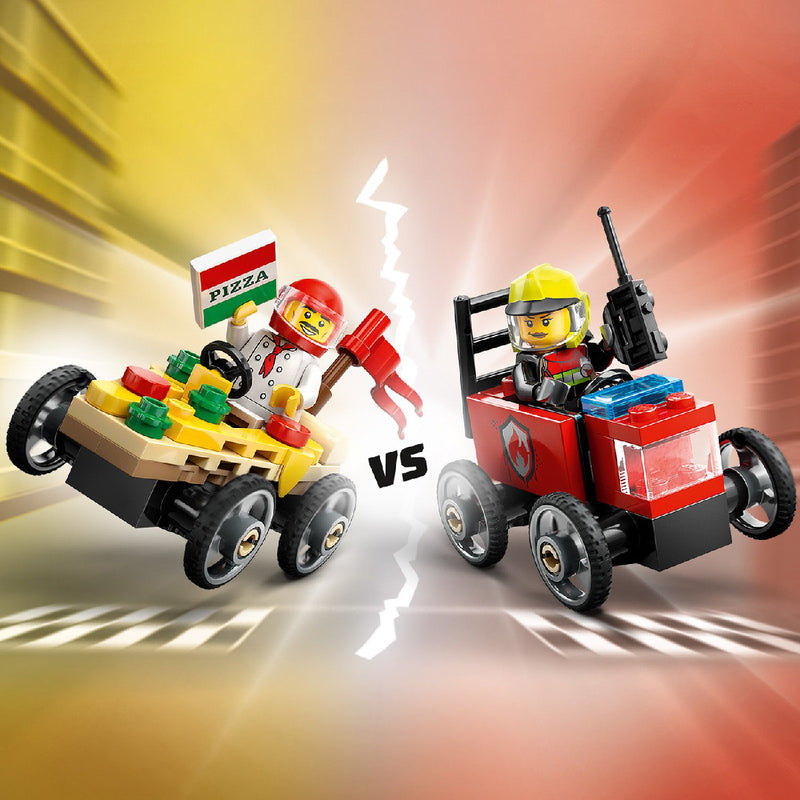 Đồ Chơi Lắp Ráp Bộ Đôi Xe Bán Pizza Vs Xe Cứu Hỏa Chuyên Dụng LEGO CITY 60458 (70 chi tiết) - ảnh 6