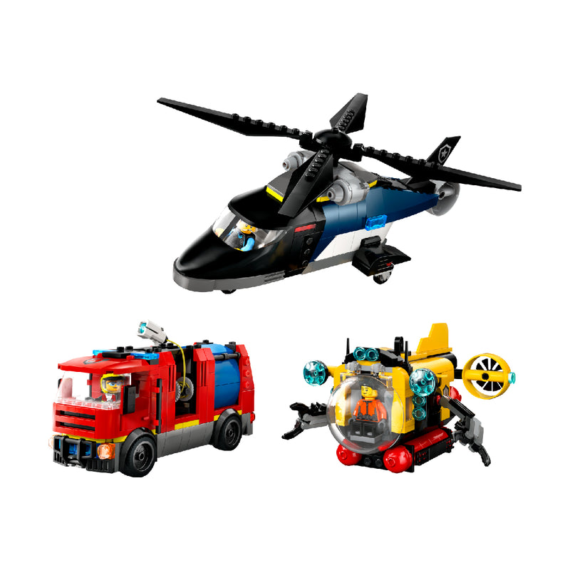 Đồ Chơi Lắp Ráp Máy Bay Trực Thăng, Xe Cứu Hỏa LEGO CITY 60462 (874 chi tiết) - ảnh 3