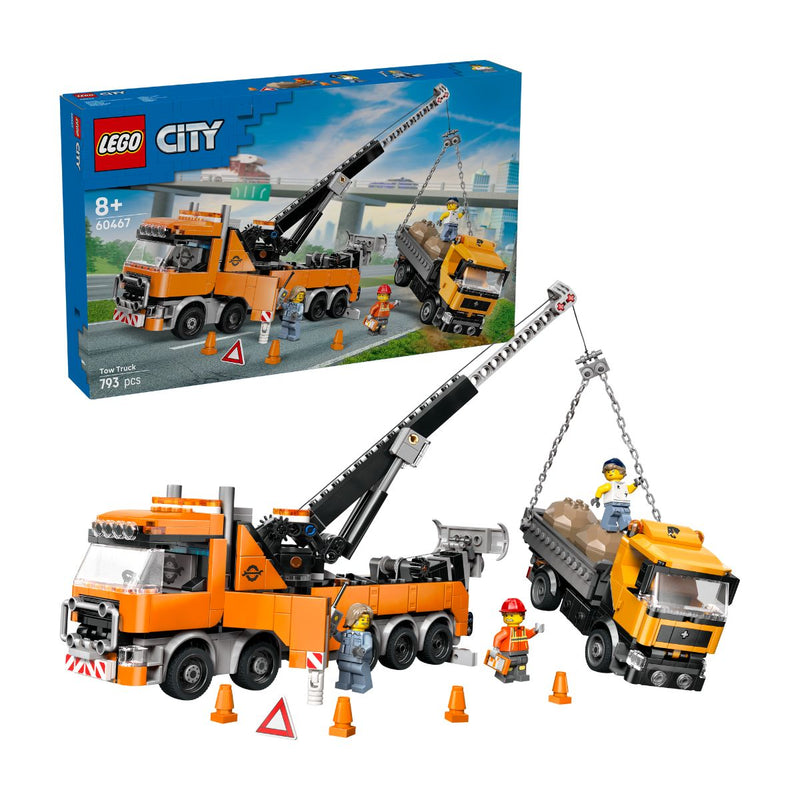 Đồ Chơi Lắp Ráp Xe Kéo Cứu Hộ Nặng Có Cẩu LEGO CITY 60467 (793 chi tiết)
