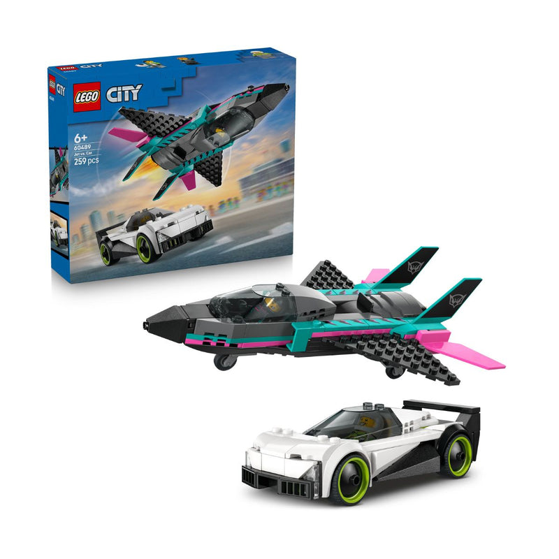 Đồ Chơi Lắp Ráp Máy Bay Phản Lực Và Xe Hơi LEGO CITY 60489 (259 chi tiết)
