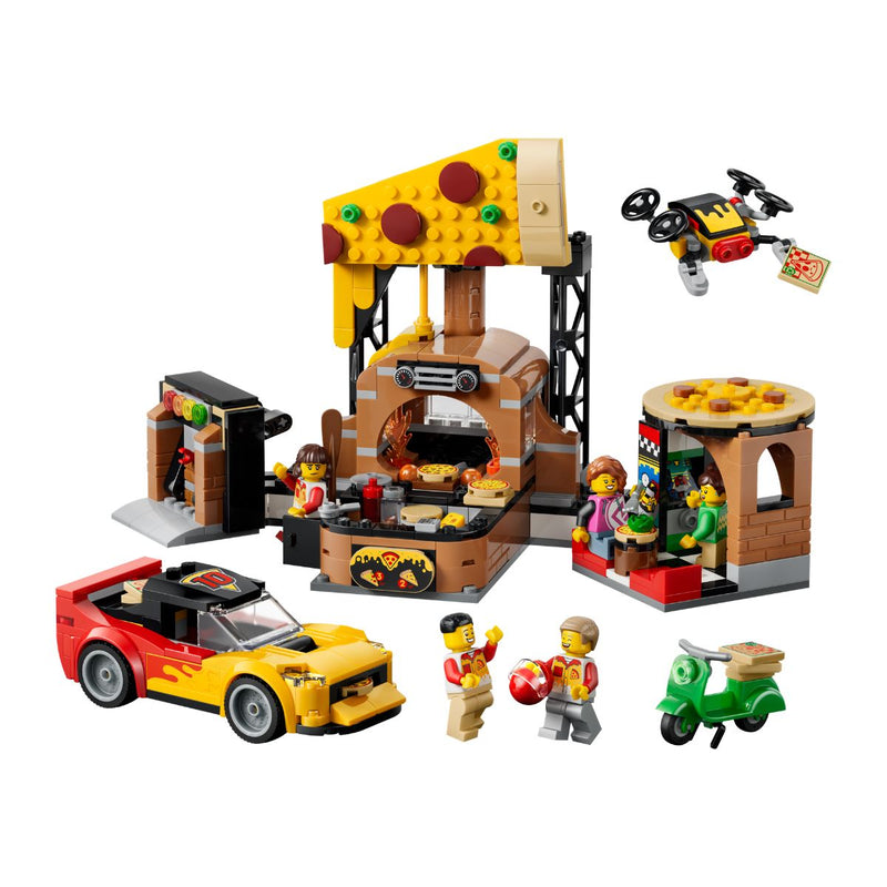 Đồ Chơi Lắp Ráp Quầy Bán Và Bộ Phương Tiện Giao Bánh Pizza LEGO CITY 60496 (494 chi tiết) - ảnh 5