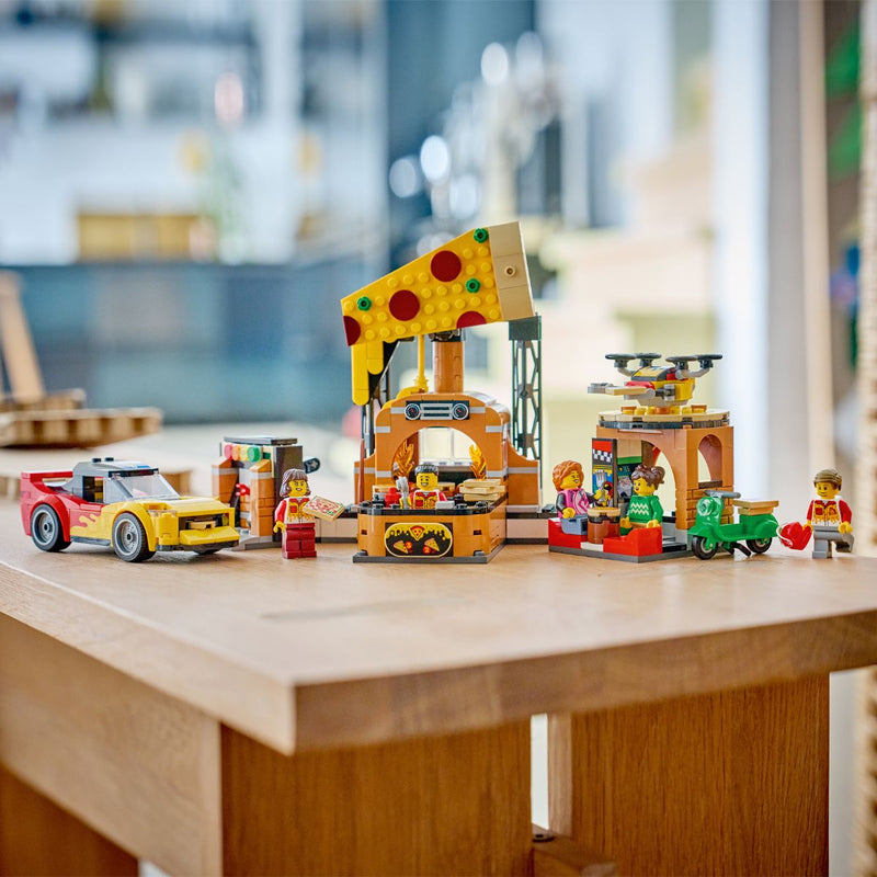 Đồ Chơi Lắp Ráp Quầy Bán Và Bộ Phương Tiện Giao Bánh Pizza LEGO CITY 60496 (494 chi tiết) - ảnh 6
