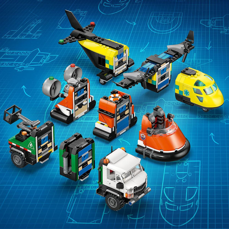 Đồ Chơi Lắp Ráp Máy Bay Xe Tải Dịch Vụ Và Tàu Đệm Khí LEGO CITY 60505 (990 chi tiết) - ảnh 5