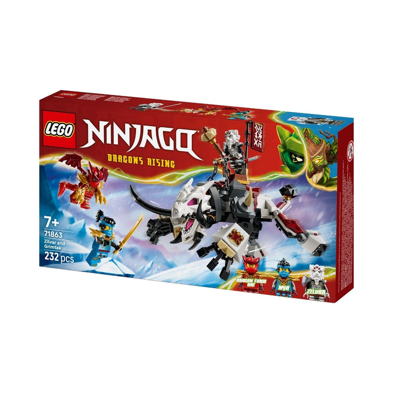 Đồ Chơi Lắp Ráp Zilvar Và Quái thú Rồng Grimtak LEGO NINJAGO 71863 (232 chi tiết) - ảnh 4