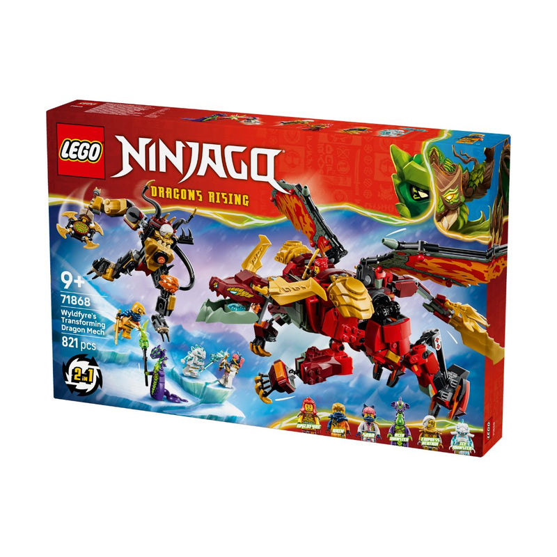 Đồ Chơi Lắp Ráp Chiến Giáp Rồng Biến Hình Của Wyldfyre LEGO NINJAGO 71868 (821 chi tiết) - ảnh 4
